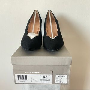 Club Monaco Scalloped Suede Heel